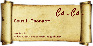 Csuti Csongor névjegykártya