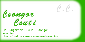 csongor csuti business card